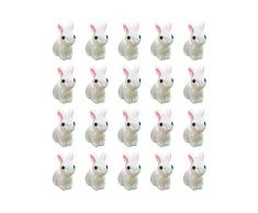 Supvox 35 Stücke Miniatur Kaninchen Figur Osterdeko Hase Tortenfigur Dekofigur Tierfigur Ostern Miniaturfiguren Tischdeko Sukkulenten Bonsai Micro Landschaft Dekoration
