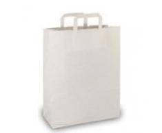 250 Papiertragetaschen weiß Papiertaschen Tüten Papiertüten Tragetaschen 18 + 8 x 22 cm