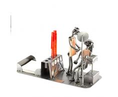 Steelman24 I Schraubenmännchen Zahnarzt Büro Organizer I Made in Germany I Handarbeit I Geschenkidee I Stahlfigur I Metallfigur I Metallmännchen