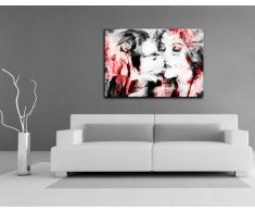 Bild auf LEINWAND AKT EROTIK GIRL verschiedene Größen wählbar!!! gerahmt auf HOLZRAHMEN Kunstdruck Wandbild auf Rahmen günstiger als Ölbild Gemälde Poster Plakat (80x60cm farbig)