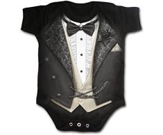 SPIRAL Baby wachsen Schlafanzüge Sherrif Tuxedo Luft Gitarren Drucke Interlock - tuxedo-black, Small