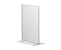 Vorteilspaket / 5 x Menükartenhalter „T-Form DIN A5 / Hochformat / Speisekartenhalter / Eiskartenhalter / Tischaufsteller / Gastronomie / Hochzeit