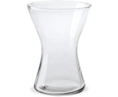 matches21 Glas Vase Glasvase Blumenvase Dekovase Klarglas Dekoglas tailliert große Öffnung 1 STK Ø 14x19 cm