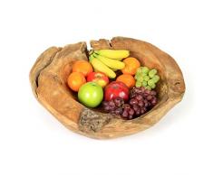 ROG garden-line Teak DEKOSCHALE 50 cm RUND - INDIVIDUELLE OBSTSCHALE/DEKOSCHALE