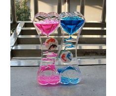 KPOLY Bunte Glasfiguren Sanduhr Uhr Doppelherz Typ Tropföl Leckage Freunde/Familie Geburtstagsgeschenk