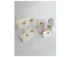 Walther ME-114 Einsteck-Babyalbum Bambini mit Ausstanzung für persönlichen Namen mit Beschriftungsfeldern für 200 Photos 10 x 15 cm beige