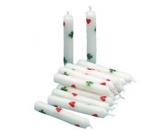 Schleuderhannes 30 klassische Geburtstagskerzen ca. 8,5 cm mit Herzen und Kleeblatt