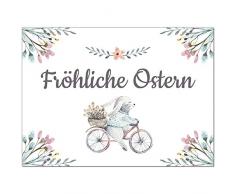 15 x Postkarten zu Ostern mit Umschlägen im Set/Osterkarten modern Hase Aquarell/Osterpostkarten