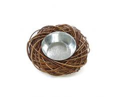 TGG Weidenkranz Natur mit Zinkeinsatz zum bepflanzen 30cm/40cm Naturweide (Ø30cm/ H 8cm)