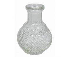 INNA-Glas Set 12 x Glasvase DONKA, feine Rautenmuster, Kugel - Rund, klar, 11,5cm, Ø 4,5cm - Ø 8cm - Blumenvase