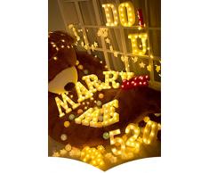Beleuchtete Buchstaben Nachtlichter Dekoration LED Neon Lampen für Geburtstag Party Hochzeit Kinder Geschenk A-Z (P)