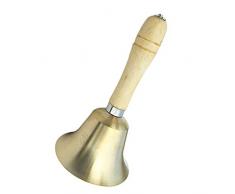 STOBOK Handglocke Tischglocke mit Holzgriff Rassel Glocke Baby Kinder Musikinstrument Percussion Rhythmus Spielzeug 8 cm