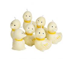 holzalbum Figurenkerzen Entchen Kerze Ostern 7 Stück Stearin Osterkerzen Dekorationskerzen