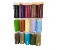 CRYSTAL KING 800g Dekosand Schraubverschlussdose Farbsand Champagner Creme Hellgelb Sand zum dekorieren Streusand Streu-granulat Granulat Tischedeko (Violett)