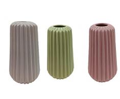 Pastel Tischvase Vase Blumentopf Origami Design Keramik (grün)