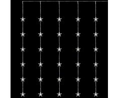 Multistore 2002 LED Sternenvorhang Lichterkette mit 30 LED-Lichter für Innen Lichtervorhang Weihnachtsdekoration Fensterdekoration