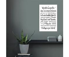 artboxONE Poster 45x30 cm Typografie Menschen Liebe Weihnachten Winterregeln schwarzweiß hochwertiger Design Kunstdruck - Bild Typografie Menschen Liebe Weihnachten von OHKIMIKO