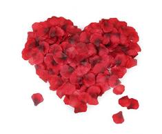 Mitening 3500 Stück Rosenblätter, Seide Rosenblüten Rosen Blätter Blüten Rot Kunstblumen Seidenblumen für Hochzeit, Geburt, Taufe, Valentinstag, Geburtstag Party Dekoration, Romantische Atmosphäre