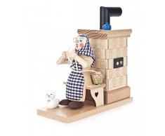 Dregeno Erzgebirge - Räucherfrau Oma am Kachelofen - 21cm