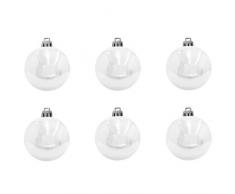 Euro Palms 83501254 Dekokugel 7 cm 6x, weiß