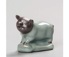 shovv Dekoartikel Ornamente 12 Tierkreis-Deko-Keramikpferd, Ratte, Kaninchen, Drache, Schlange, AFFE, Huhn, Schwein, Glück, Feng Shui, Kunsthandwerk, Ornamente