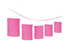 Laternen Girlande, 8 St., fuchsia - Strahlendes Fuchsia für Ihre Dekoration zur Hochzeit, Taufe oder andere Festlichkeiten