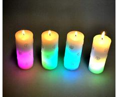 LED-Echtwachskerzen 4er mit Farbwechsel