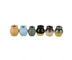 Fanuse 1: 12 Puppenhaus Miniatur Spielzeug Porzellan Deko Vase Topf Set 6Tlg