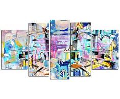 Startonight Glasbild Abstrakt, Bild auf Acrylglas Muster Modern Dekoration Fertig zum Aufhängen 90 x 180 cm