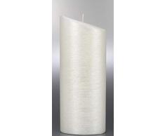 Kerze Oval mit Perlmuttstruktur, 23x9 cm - 8704 - Kerzenrohling Ellipse für Taufe, Hochzeit 230x90 mm. Perlmutt Kerzen zum Basteln und Verzieren, mit Karton zu Aufbewahrung. Brautkerze, Taufkerze