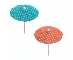 200 Deko-Picker 10 cm farbig sortiert Eisschirmchen Dots