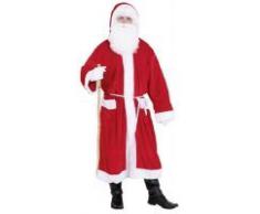 Weihnachtsmann: Mantel mit Kapuze, rot, weiß abgesetzt, Einheitsgröße