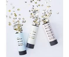 Mini Pastell Gold Konfetti Shooter 3er Set