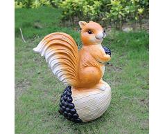 WAYERTY Garten Deko Statuen Baum Zubehör Terrasse Hof Hand-gemalt Outdoor Skulpturen Handholding Eiche Realistische Tiere Figur Statuen I 20x30x40cm(8x12x16inch)