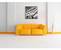 Monocrome, Las Vegas Retro Look, Format: 70x70 auf Leinwand, XXL riesige Bilder fertig gerahmt mit Keilrahmen, Kunstdruck auf Wandbild mit Rahmen, günstiger als Gemälde oder Ölbild, kein Poster oder Plakat