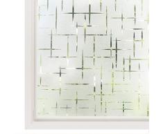 Rabbitgoo Fensterfolie statisch haftend Sichtschutzfolie Selbstklebend Klebefolie Milchglasfolie Fenster Folie Milchglas Dekofolie für Bad Küche Anti-UV - Kreuz - 44.5 x 200 cm