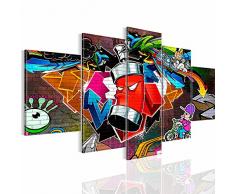 Bilder 200 x 100 cm - Graffiti Bild - Vlies Leinwand - Kunstdrucke -Wandbild - XXL Format – mehrere Farben und Größen im Shop - Fertig Aufgespannt !!! 100% MADE IN GERMANY !!! - Abstrakt – Hip Hop 401851a