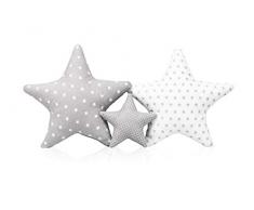 3 Pack Kissen Set Stern Sternchen Zierkissen ca. 60 cm / 28cm Kinderzimmer Zimmer Deko Sternkissen Baby Dekokissen mit Füllung für Schlafzimmer Babyzimmer Kinderbett Mädchen Jungen SET1