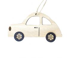 LILIHOT Weihnachtsschmuck Aus Holz Bemalt Auto Dekoration Anhänger Weihnachten Weihnachtsbaum Weihnachtsanhänger Weihnachtsdeko Hanging Ornament Holzanhänger Kreative Weihnachten Home Decor