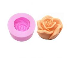 3D Rose Kerze Form – moldfun 3D Flower Craft Art Silikon Form für handgefertigte Seife, Bath Bomb, Lotion Bar, Schokolade, Kerze, Kreide, Wachs