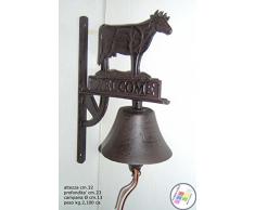 Glocke Kuhglocke Glocke Gusseisen Außenbeleuchtung mit Hängegriff Kuh Welcome