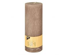 Zylinderkerze Ø 70 mm · 190 mm taupe Rustic durchgefärbt (84690)