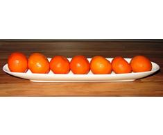 Baguetteschale weiß 100 % Porzellan 35 cm spülmaschinenfest Dipschale Obstschale länglich lang, Maße: 350x88x35 mm, Baguettschiff, Teller, Olivenschale, Anbietschale, Servierschale, Antipasti, Dippschale, Antipastischale, Anrichteteller,