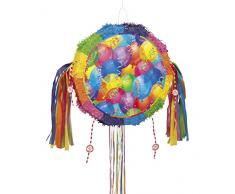 Unique Party Supplies Pull Pinata Ballon bunt POPOUT Schnüre zum Aufziehen für Kindergeburtstag