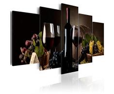 murando - Bilder 200x100 cm Vlies Leinwandbild 5 TLG Kunstdruck modern Wandbilder XXL Wanddekoration Design Wand Bild - Wein Trauben 030107-24