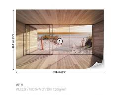 Vlies Fototapete Tapete Vliestapete Dekoshop Strand Weg Aussicht AD3290VEM (104cm x 70,5cm) Photo Wallpaper Mural