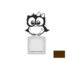 Wandtattoo Wandaufkleber niedliche süße Eule niedliches süßes Eulchen Eulendame Eulen Uhu M1513 AKTIONSPREIS - ausgewählte Farbe: *Schoko