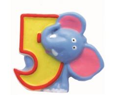 Zahlenkerze 5 Safari