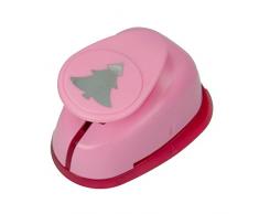 efco 1791082 Stanzer M, Tannenbaum spitz Motivstanzer, Kern: Metall, Pink, 7,5 x 5 x 5 cm