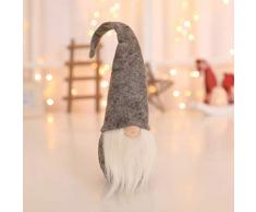 BESTOYARD Weihnachten Wichtel Deko Figuren Winter Zwerge Wichtel Figuren Plüsch Weihnachtsdeko (Grau)